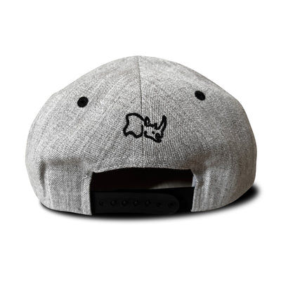 Black Rhino Raider Logo YP Classics Snapback Hat - Heather Gray/Black